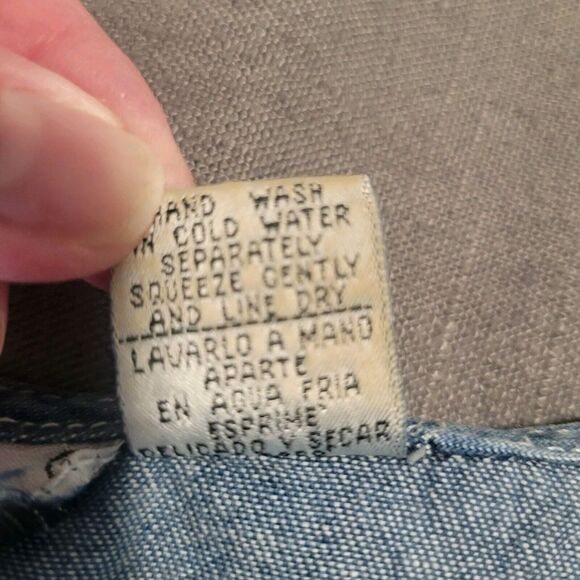 Jane Ashley VTG Denim Embroidered sunflower dress LG grannycore cottagecore boho - Picture 10 of 10